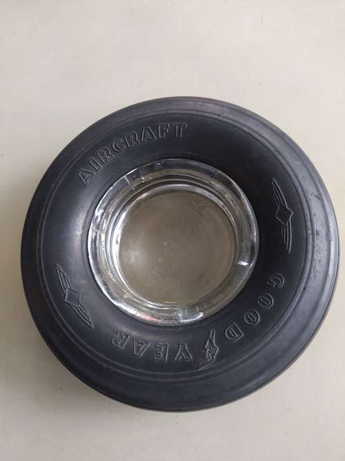 COOL! Vintage goodyear aircraft typre ashtray